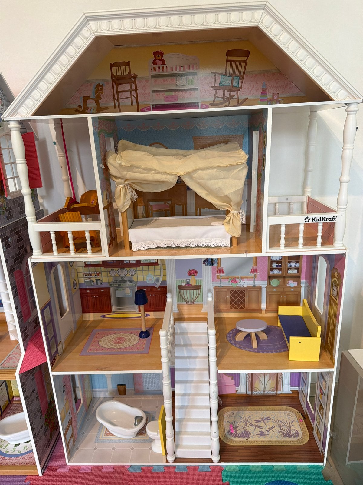 Groot KidKraft Houten Poppenhuis met Meubels, Ophalen, Gebruikt, Poppenhuis