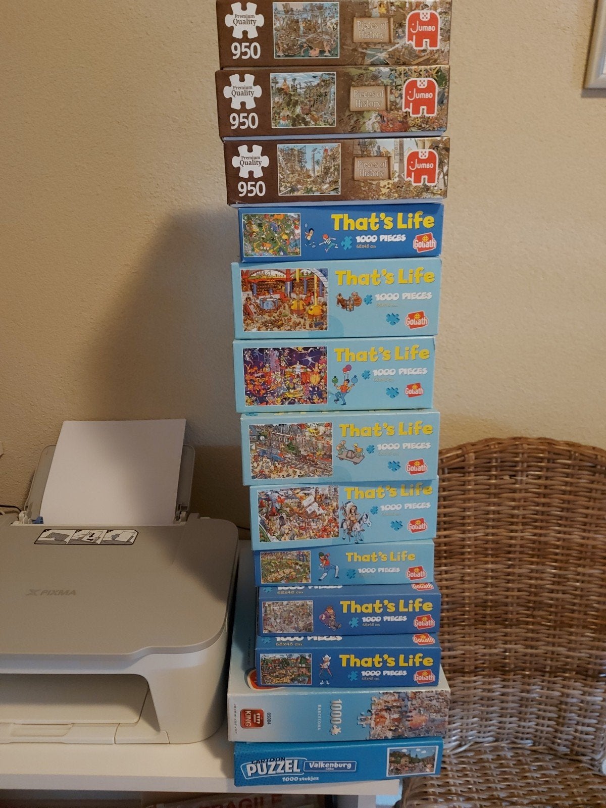 13 legpuzzels 1000 stukjes, compleet en in nieuwstaat, Ophalen, 500 t/m 1500 stukjes, Zo goed als nieuw, Legpuzzel