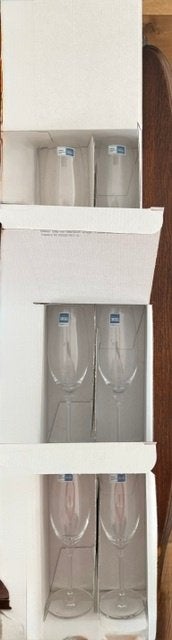 Te koop: 6 nieuwe champagne glazen (Schott Zwiesel), Verzamelen, Glas en Borrelglaasjes, Ophalen of Verzenden, Nieuw, Overige typen