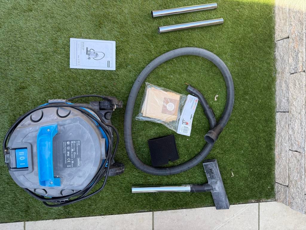 Gamma Nat-/Droogzuiger NDZ1400-SW2 - 1400W, Stofzak, Ophalen of Verzenden, Zo goed als nieuw, Waterstofzuiger