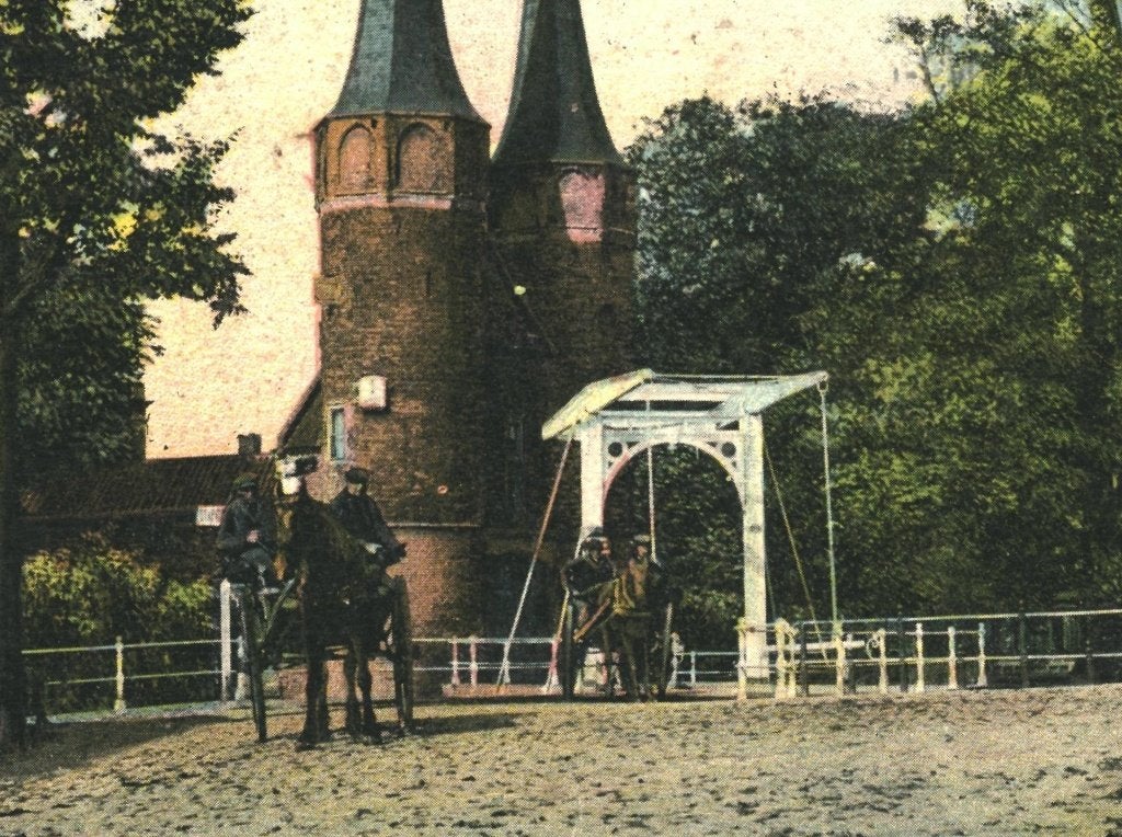 940669	Delft	Oostpoort	 	1909	Gelopen, Ophalen of Verzenden, Voor 1920, Gelopen, Zuid-Holland