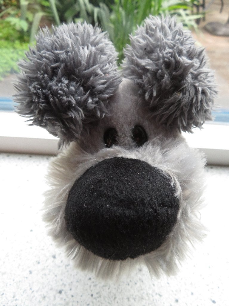 Hond Woezel van Woezel en Pip merk bon Ton Toys, Grijs, Wasbaar, Zo goed als nieuw, Klein (minder dan 20 cm)
