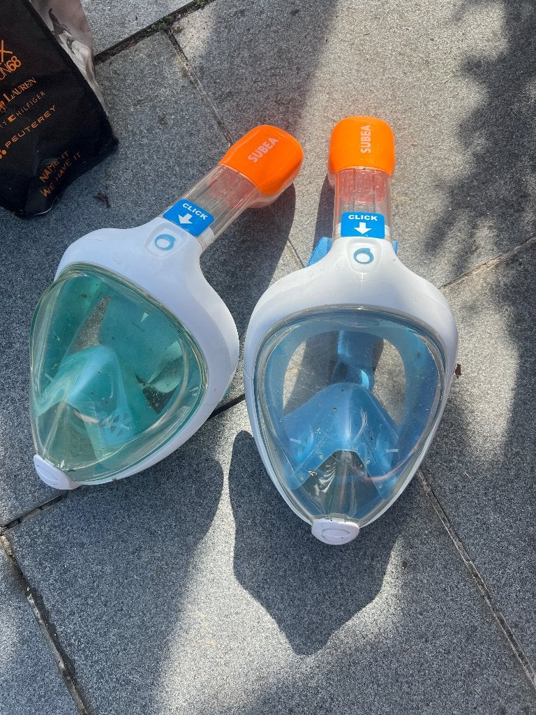 Subea snorkelmaskers (2x) volwassen, Ophalen of Verzenden, Zo goed als nieuw, Snorkelmasker