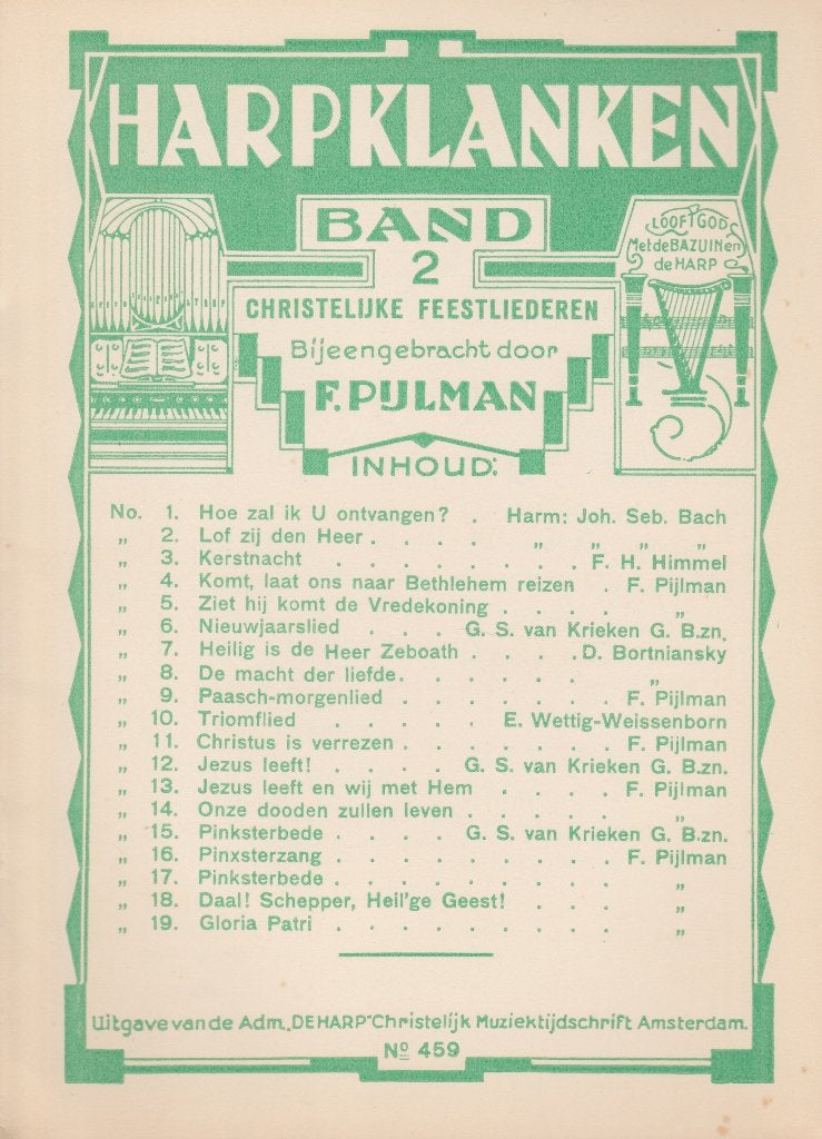 F.Pijlman - HARPKLANKEN - BAND 2, Muziek en Instrumenten, Bladmuziek, Ophalen of Verzenden, Gebruikt, Artiest of Componist, Populair