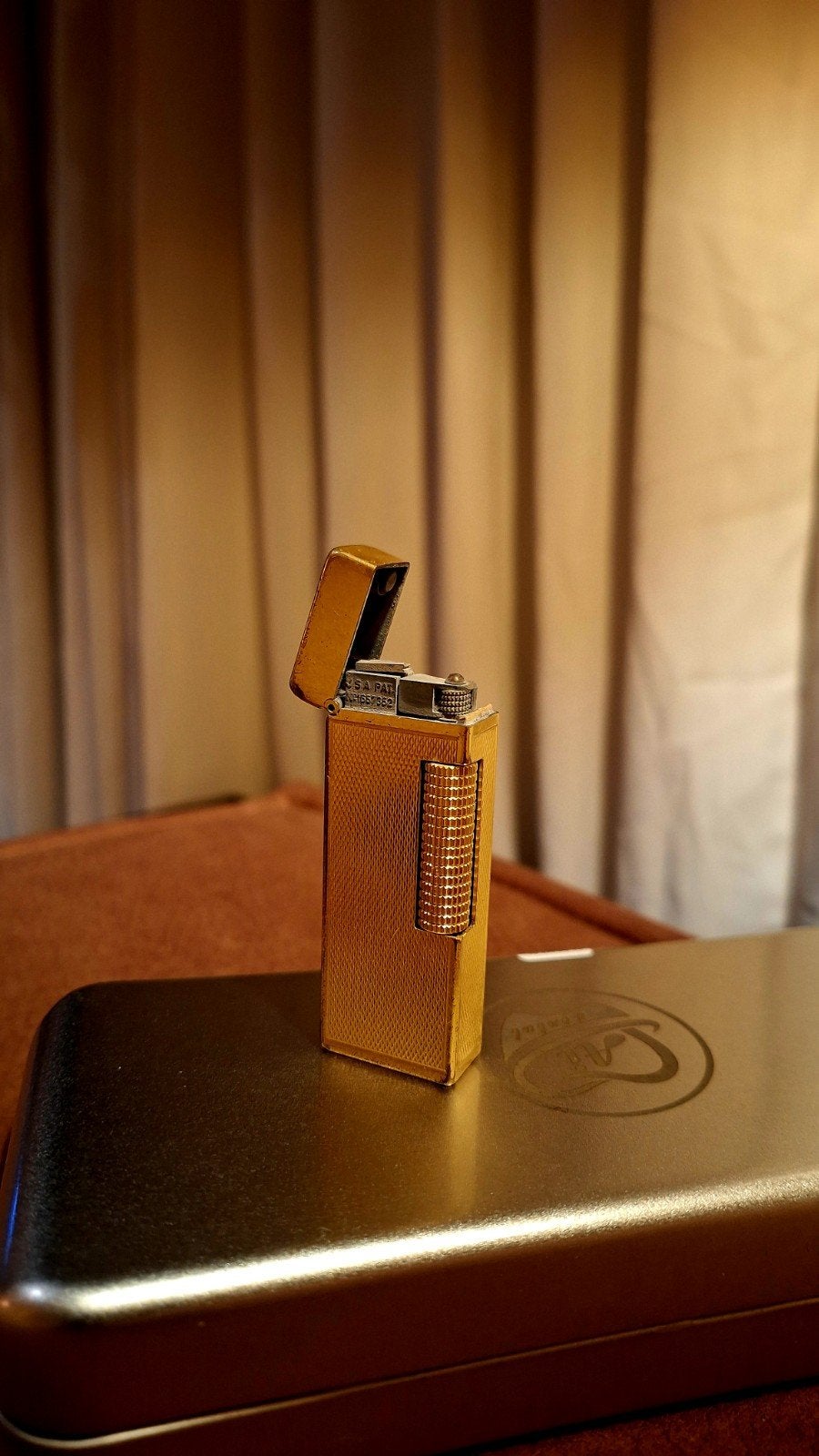 Vintage Dunhill Rollagas Aansteker - Verguld, Verzamelen, Ophalen of Verzenden, Gebruikt, Aansteker