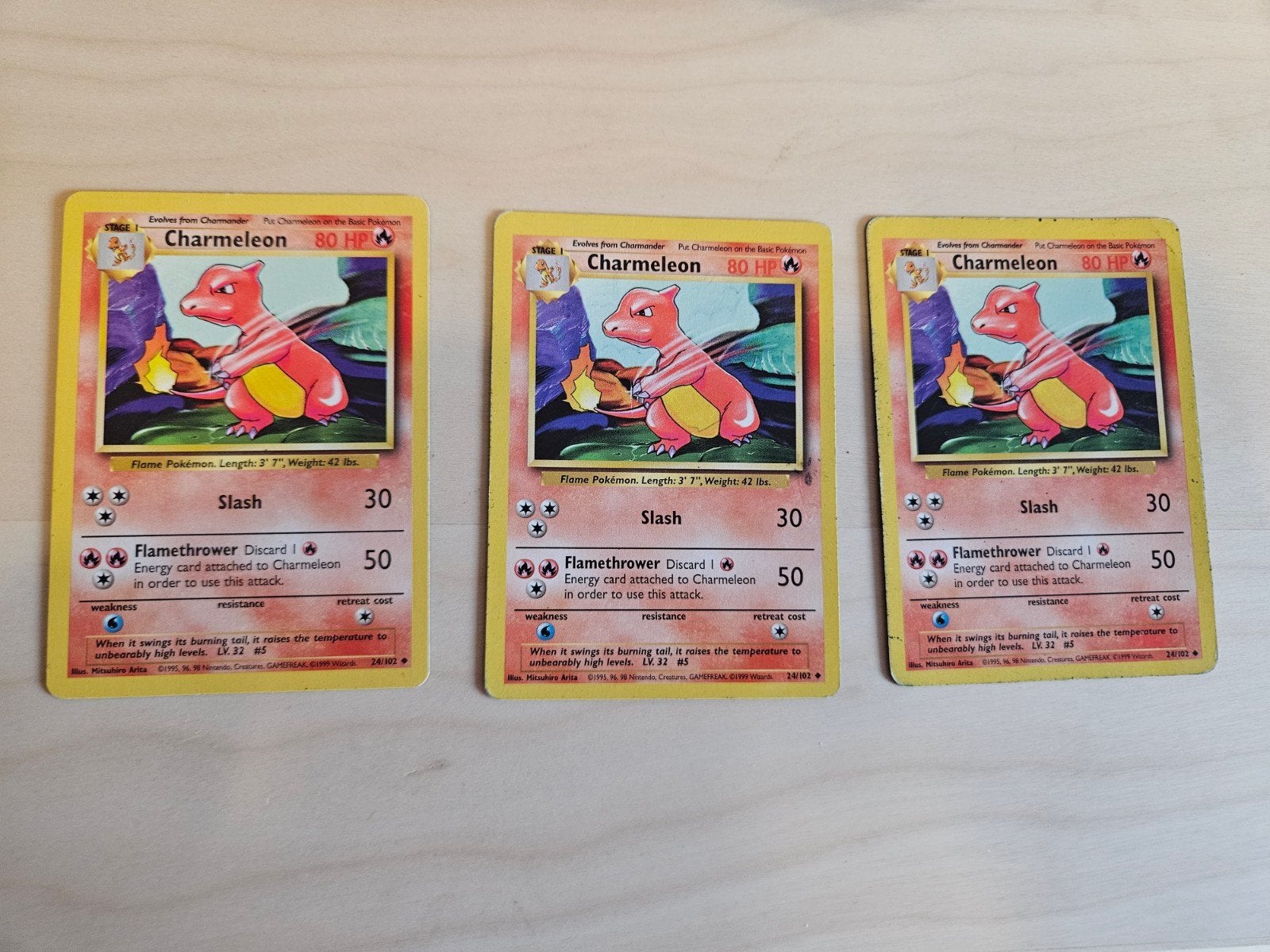 charmeleon base set 24/102 en, Ophalen of Verzenden, Gebruikt, Meerdere kaarten