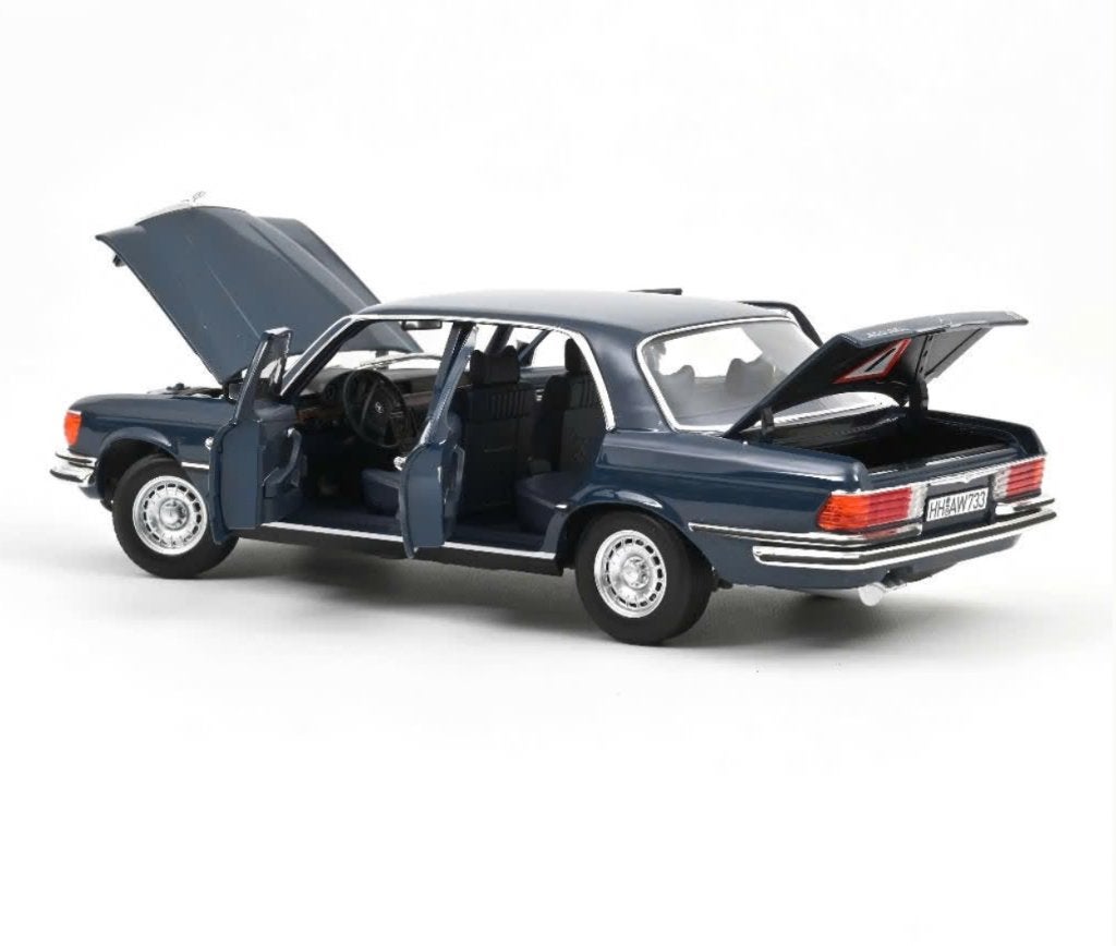 Mercedes Benz 350 SEL '79 Blauw schaal 1/18 NOREV ref 183976, Verzenden, Nieuw, Auto, Norev