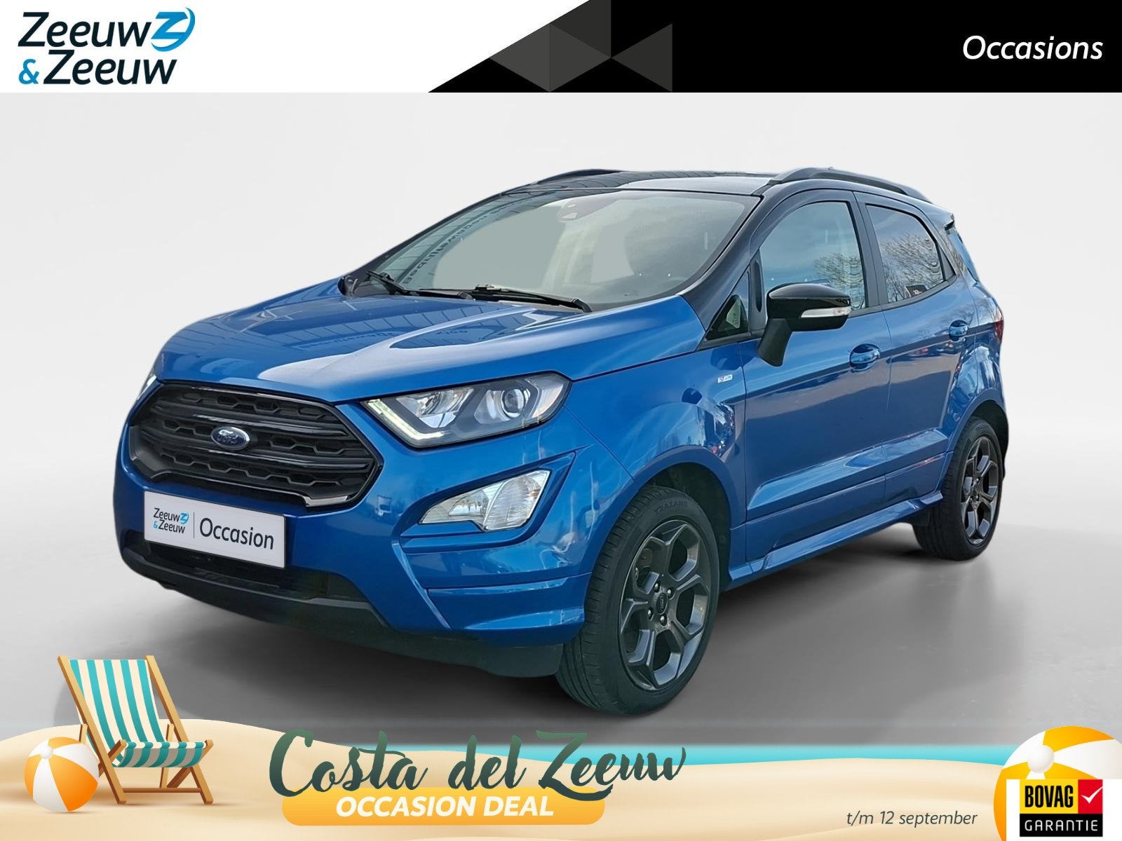 Ford EcoSport 1.0 EcoBoost ST-Line | Stoel- stuur en voorrui, Auto's, Ford, Voorwielaandrijving, 12 maanden, 125 pk, Gebruikt
