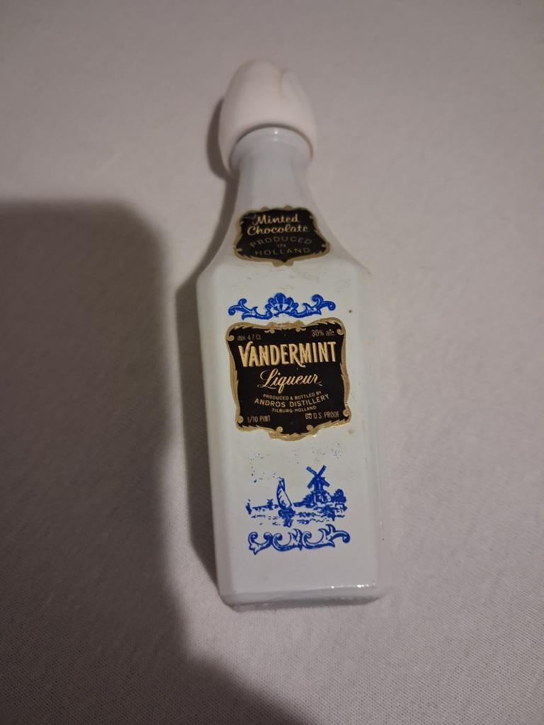 Vintage Vandermint Likeur Flesje - Mint Chocolade, Ophalen of Verzenden