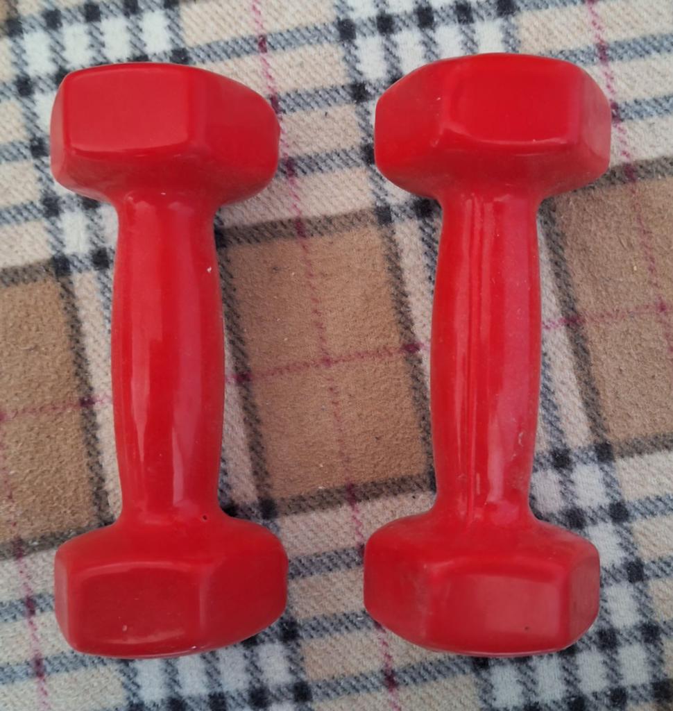 Dumbbells 2KG - Rood (Set van 2), Sport en Fitness, Fitnessmaterialen, Ophalen of Verzenden, Gebruikt, Dumbbell