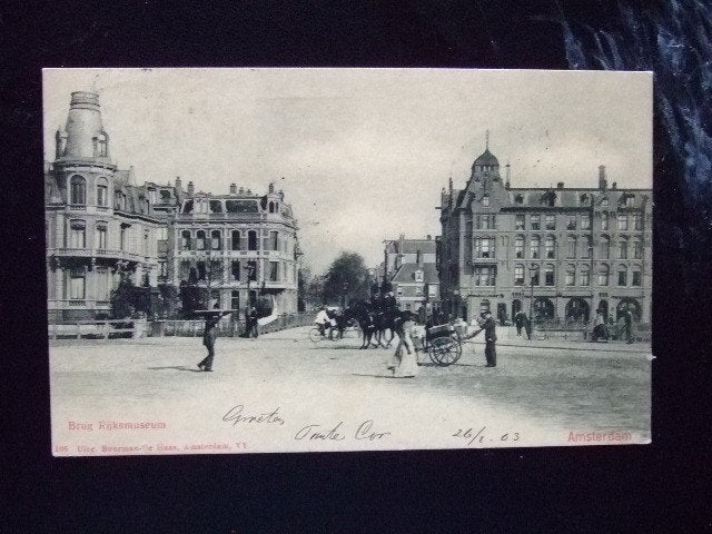 Amsterdam Brug Rijks museum(Buurman de Haas 106), Verzamelen, Ophalen of Verzenden, Voor 1920, Noord-Holland