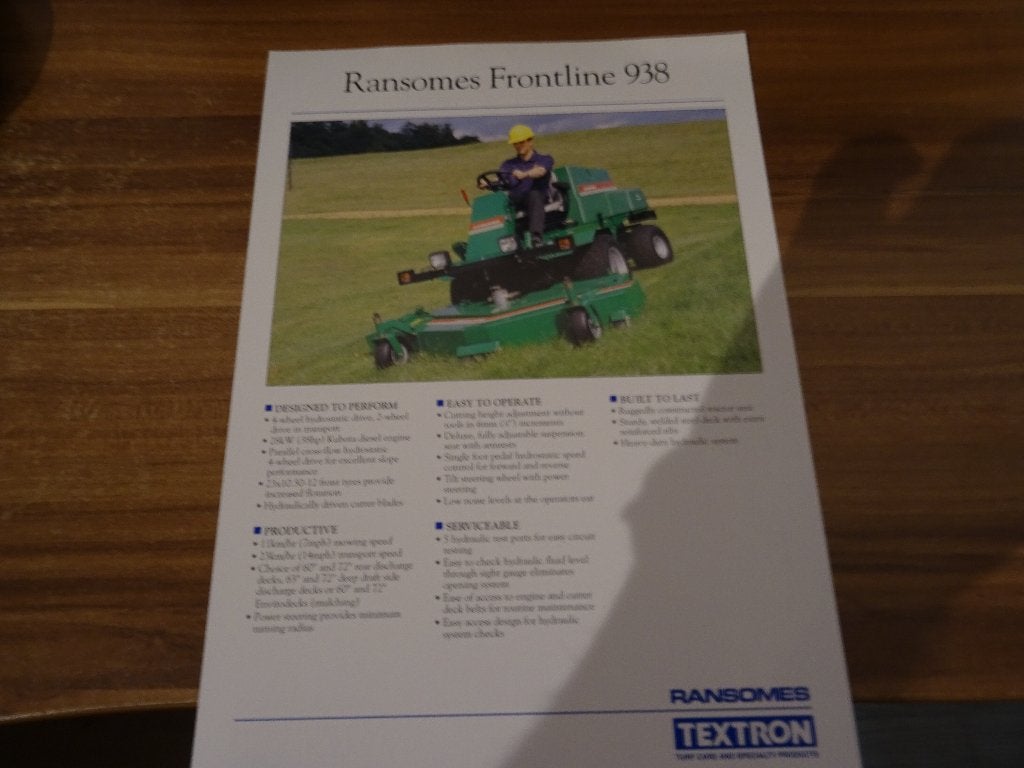 Ransomes grasmaaiers folders, Ophalen of Verzenden, Nieuw, Folder