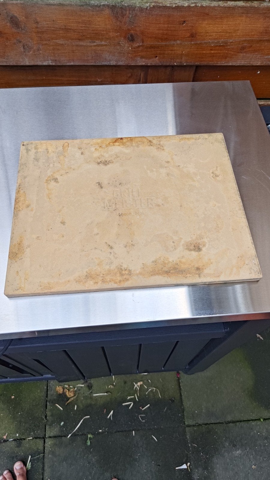 Pizza steen Grill Meister 38x30 cm, Ophalen of Verzenden, Gebruikt, Grill Meister