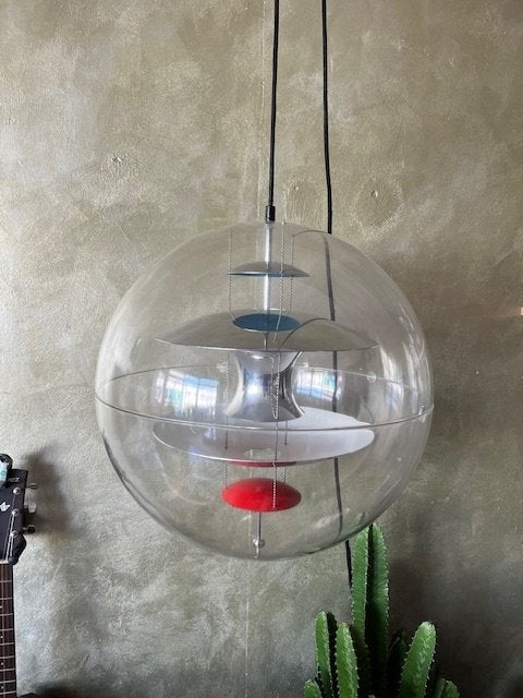 Originele vintage design Verner Panton Globe lamp Frandzen, Ophalen, Gebruikt, Kunststof, Oluce flos martinelli panton jacobsen poulsen gispen artifort