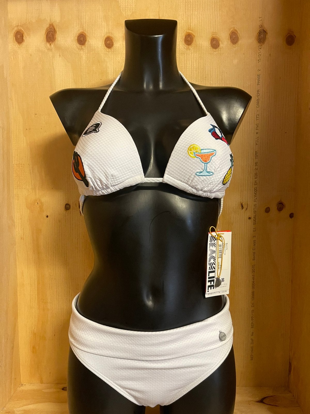 Beachlife halter bikini maat 38, Verzenden, Nieuw, Wit, Bikini