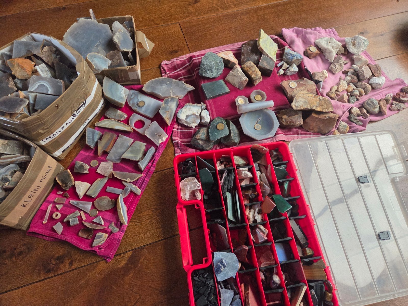 Ruwe edelstenen en slijpmateriaal (47+ kg), Ophalen of Verzenden, Mineraal