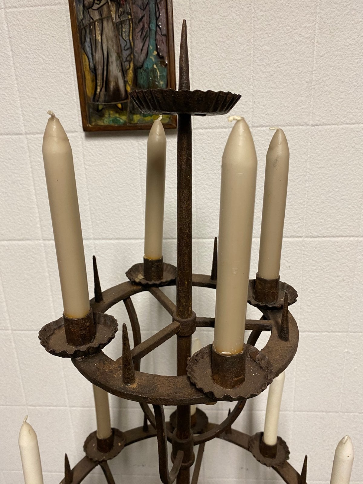 19 eeuwse kerk vloerkandelaar, Ophalen