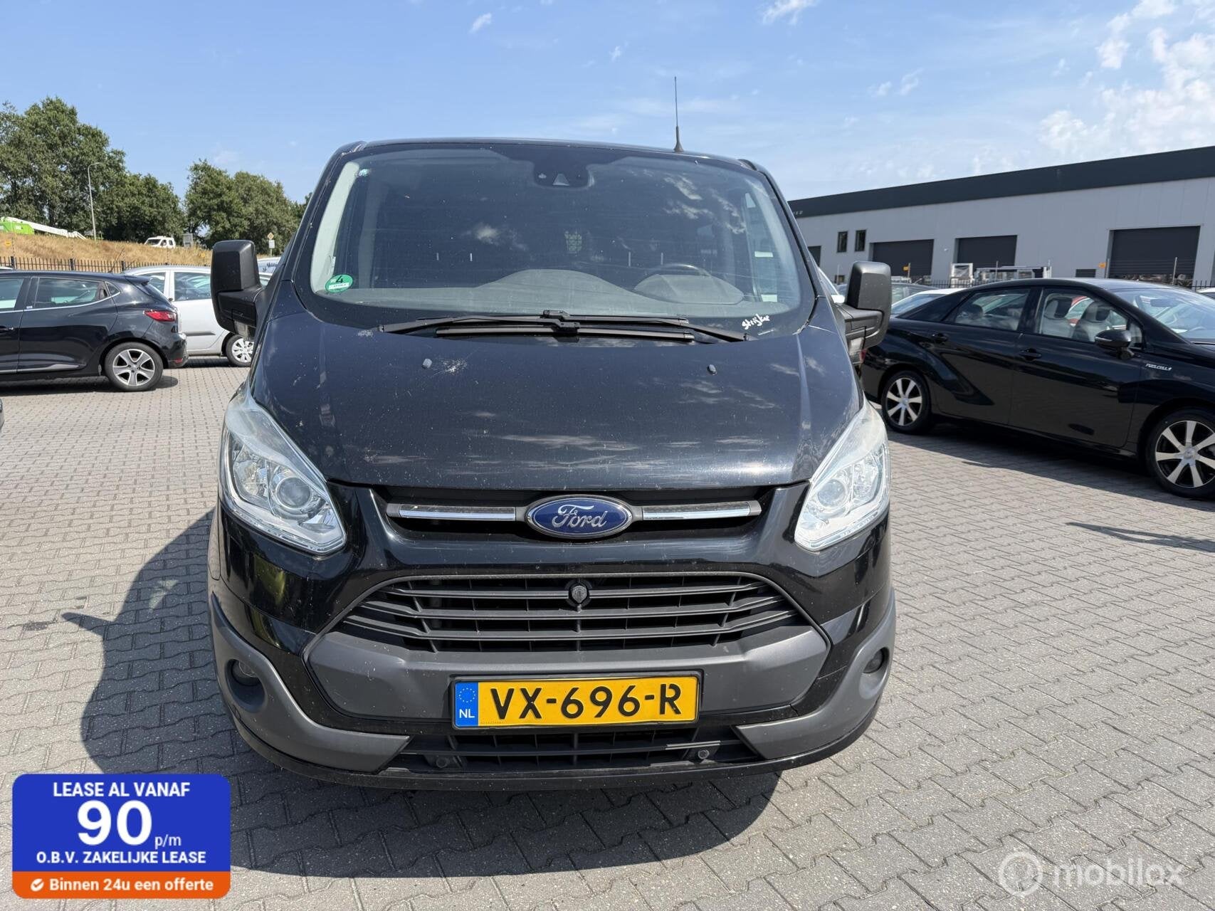 Ford Transit Custom 290 2.2 TDCI L2H1 Trend DC lees tekst, Euro 5, Gebruikt, Zwart, 4 cilinders