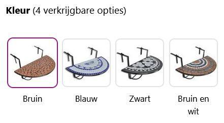 Balkontafel hangtafel mozaiek steen inklapbaar GRATIS BZRGD!, Verzenden, Rond, Nieuw, Nvt