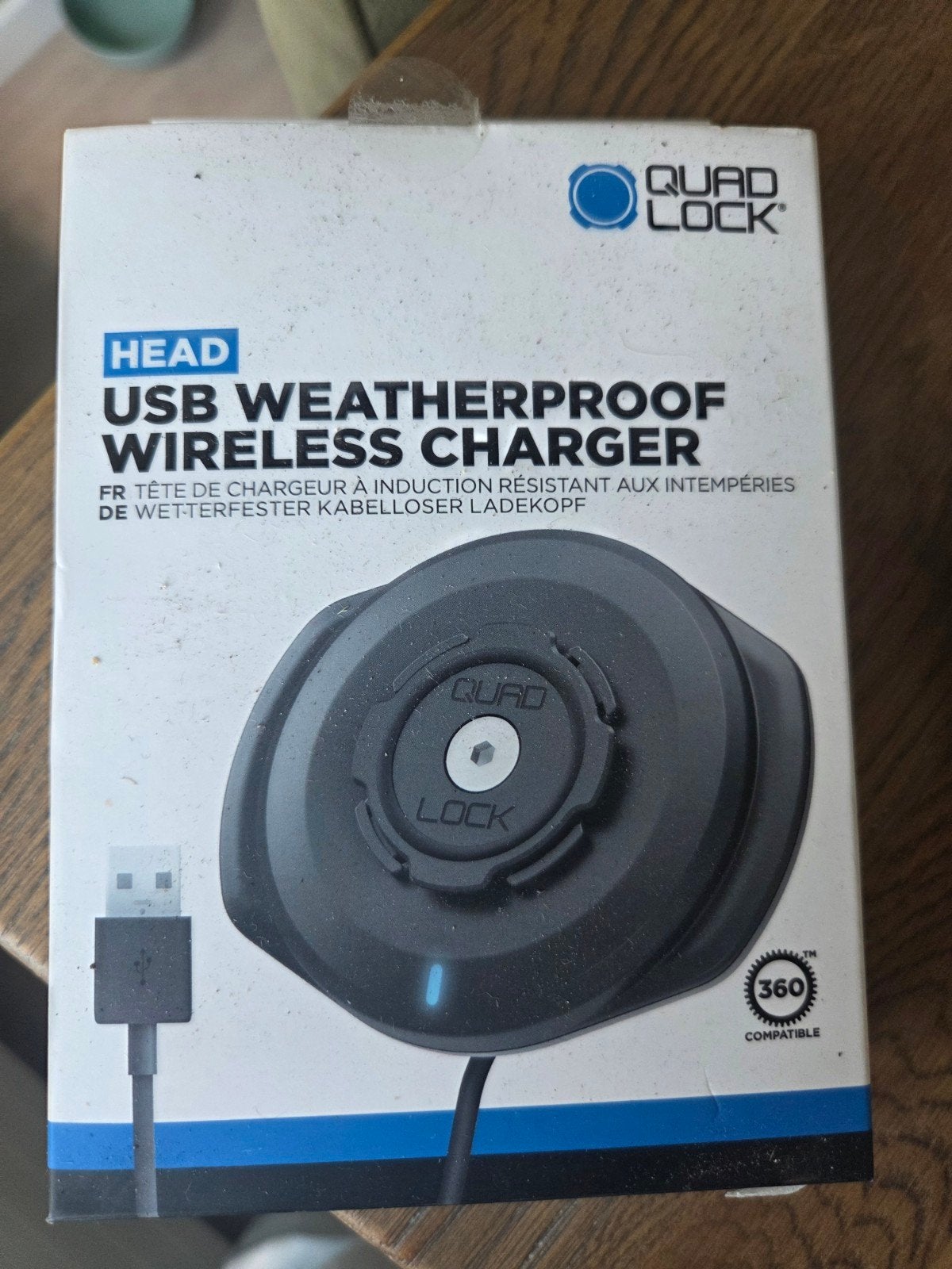Quad Lock USB Weerbestendige Draadloze Oplader, Ophalen of Verzenden, Zo goed als nieuw