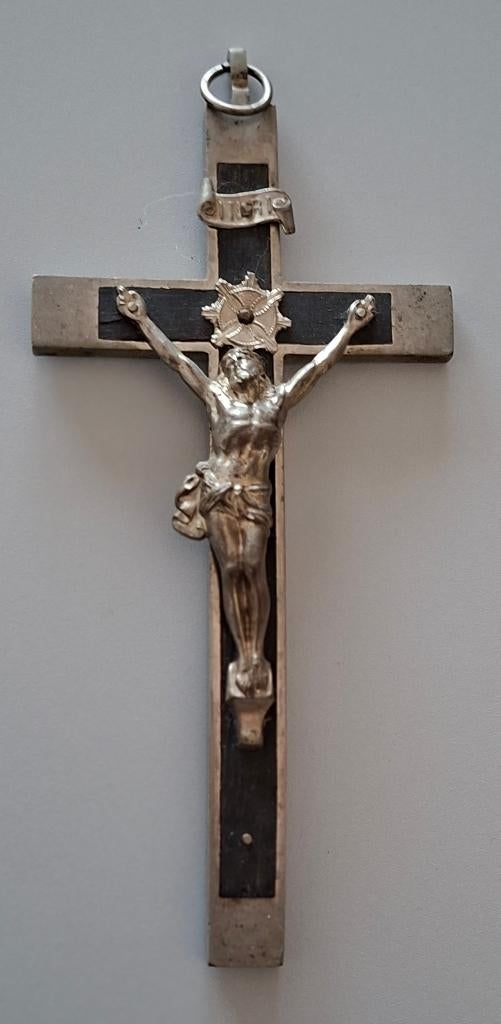 Crusifix/Kruis met Jezus afbeelding. Antiek, Antiek en Kunst, Ophalen of Verzenden