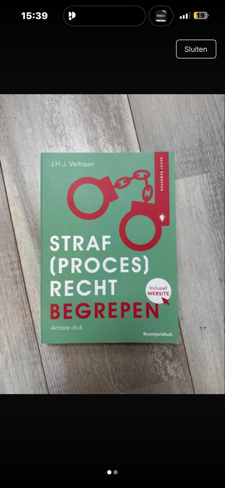 Straf(proces)recht Begrepen - J.H.J. Verbaan, Verzenden, Gamma, Zo goed als nieuw, HBO