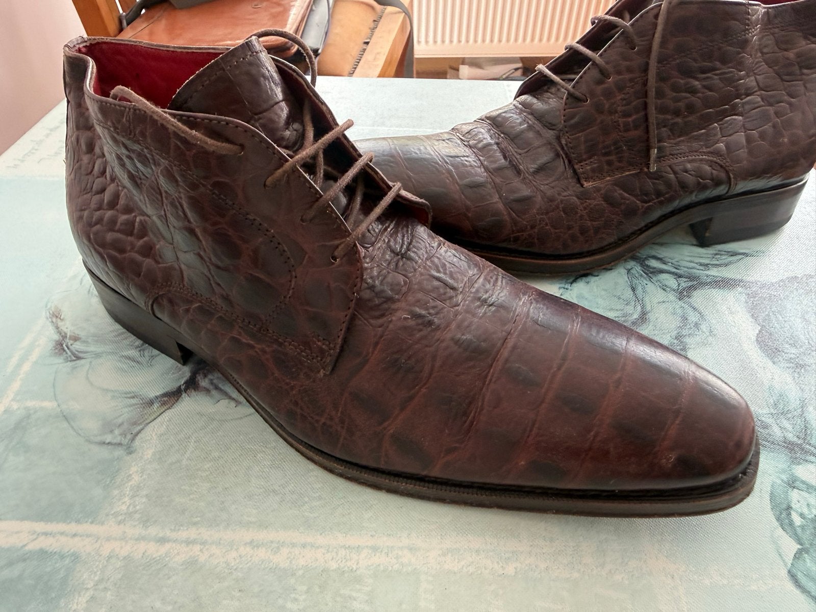 Giorgio 1958 Heren Boots van Krokodillenleer - Maat 42, Ophalen of Verzenden, Zo goed als nieuw, Bruin, Boots