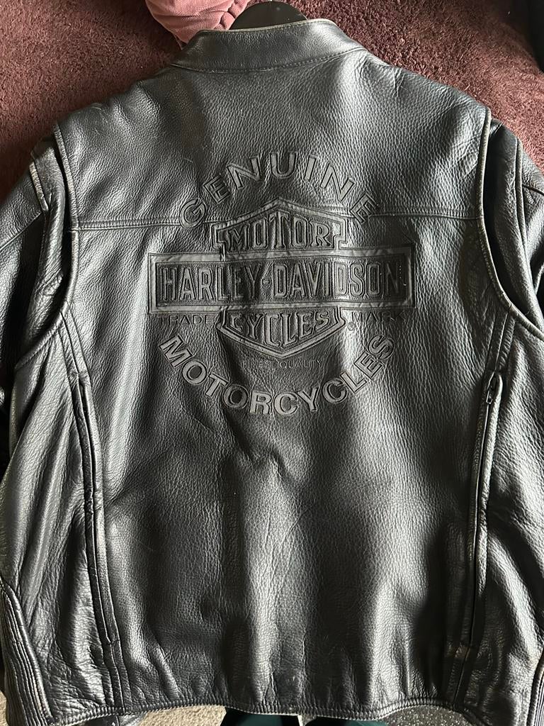 Lederen Harley Davidson jas - XL, Motoren, Kleding | Motorkleding, Heren, Jas | leer, Ophalen of Verzenden, Tweedehands