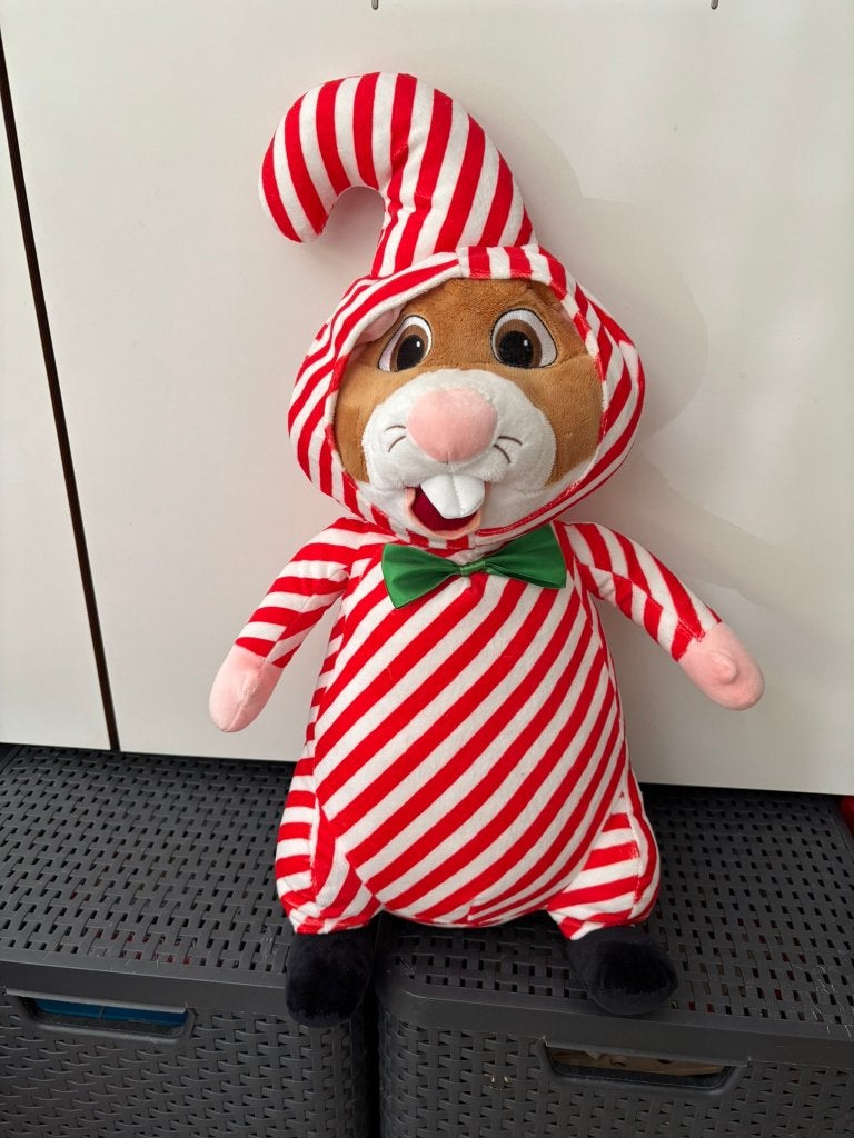 Ah xl hamster knuffel zuurstok kerstoutfit Albert Heijn!, Hamster, Ophalen of Verzenden, Zo goed als nieuw, Middelgroot (20 tot 80 cm)