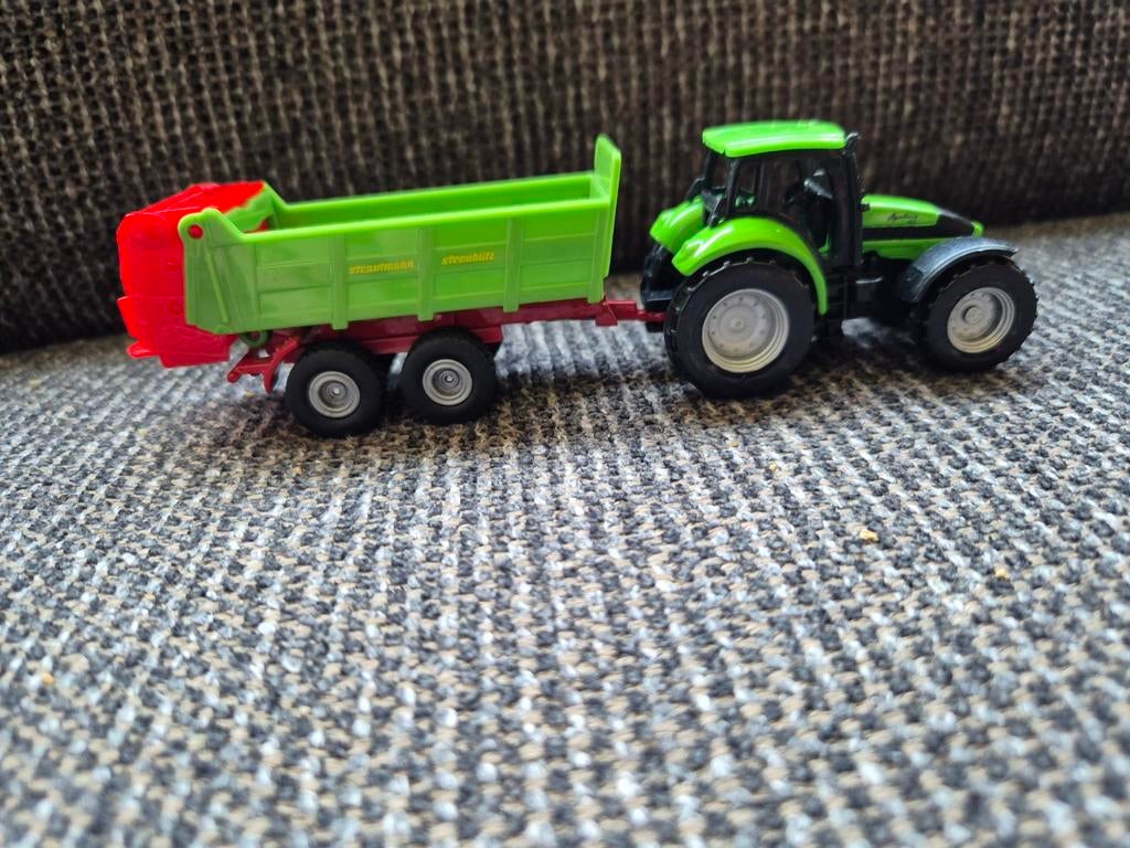 Siku Tractor met Strautmann Mestwagen - Groen, Ophalen of Verzenden, Gebruikt, Overige typen