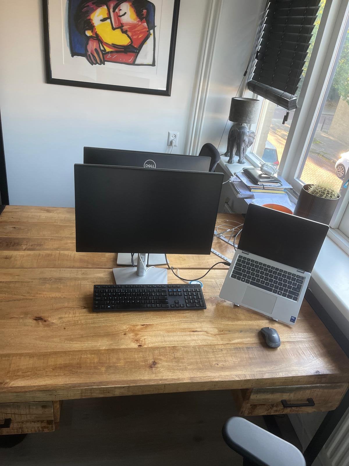 Mangohouten Bureaus, Ophalen, 50 tot 100 cm, Zo goed als nieuw, Minder dan 100 cm