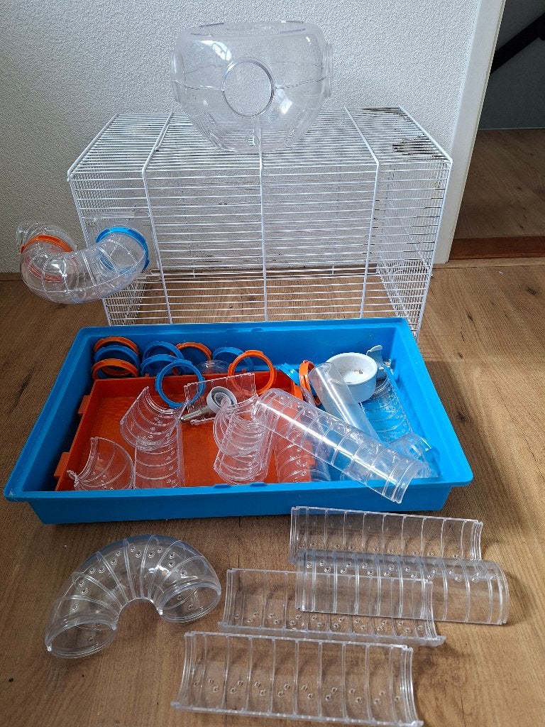 Hamsterkooi, Dieren en Toebehoren, Knaagdieren en Konijnen | Hokken en Kooien, Kooi, Gebruikt, Minder dan 75 cm, Hamster