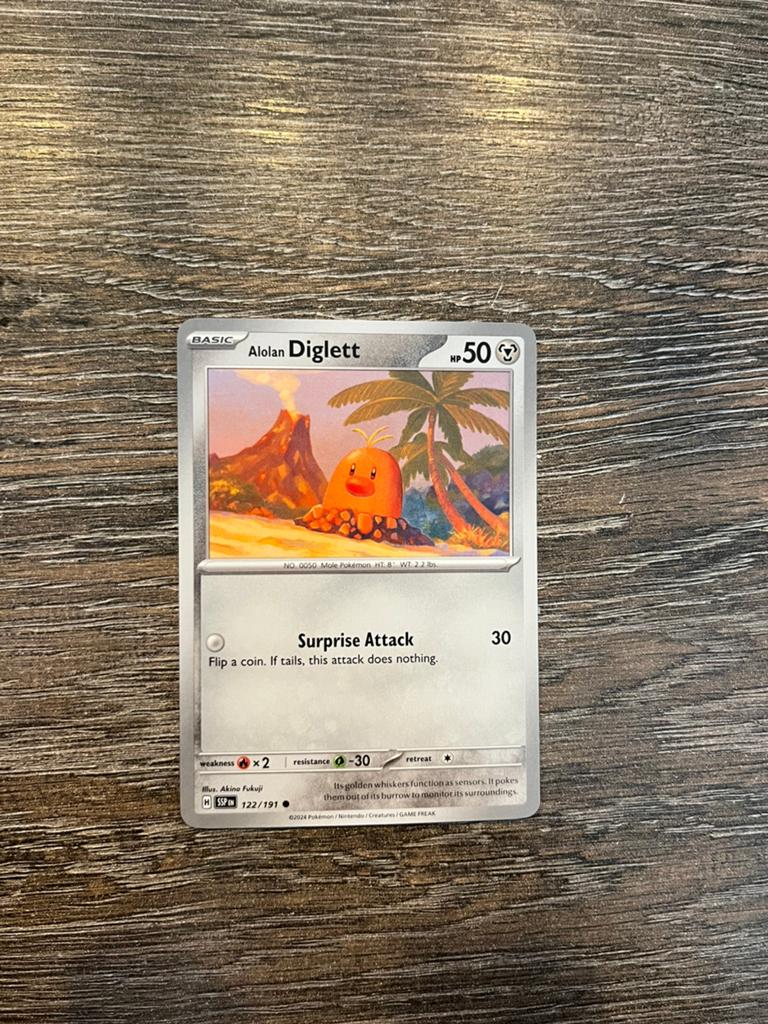 Alolan Diglett SSP 122/191, Ophalen of Verzenden, Zo goed als nieuw