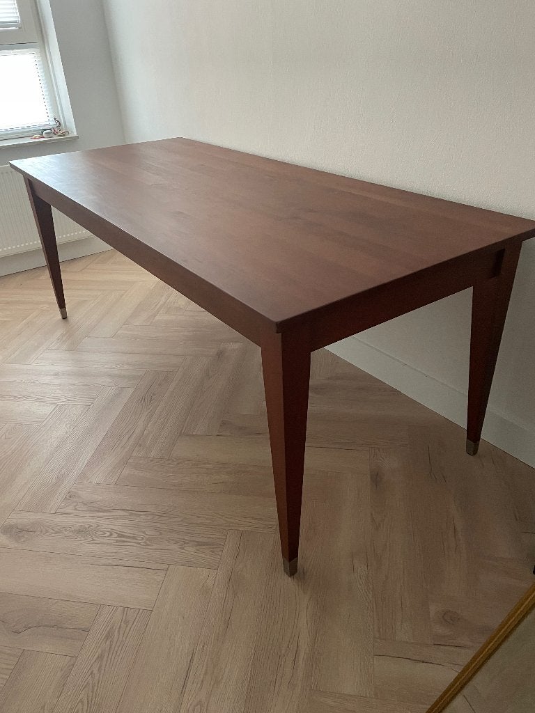 massief houten eettafel, Huis en Inrichting, Ophalen, Gebruikt, 200 cm of meer, 50 tot 100 cm
