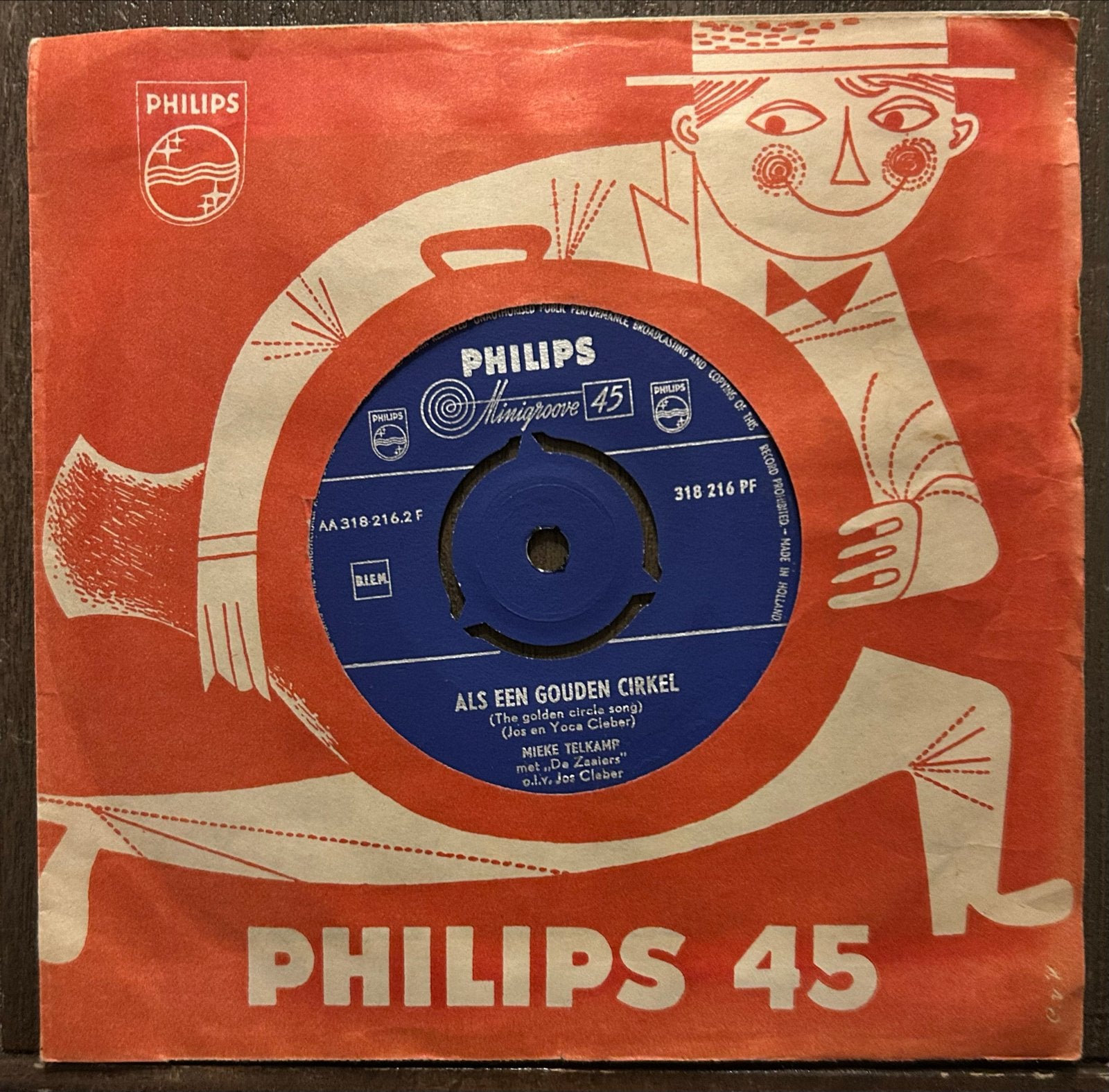 Mieke Telkamp - Als Een Gouden Cirkel / Sleigh-Ride in Alask, Gebruikt, Originele persing, 7 inch, Ophalen of Verzenden