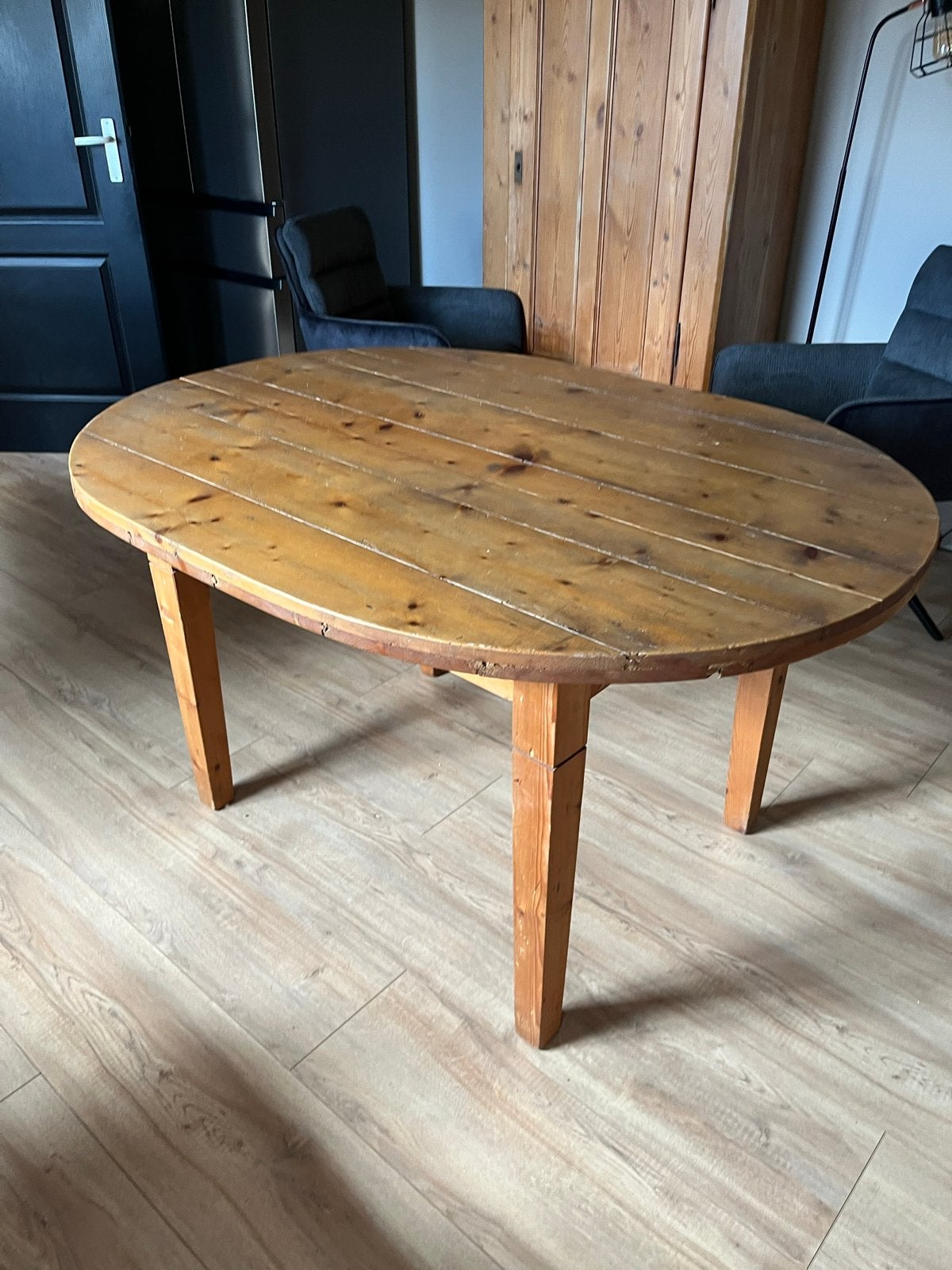 Ovale houten eettafel  138x103x77, Huis en Inrichting, Ophalen, Gebruikt, 100 tot 150 cm, 150 tot 200 cm
