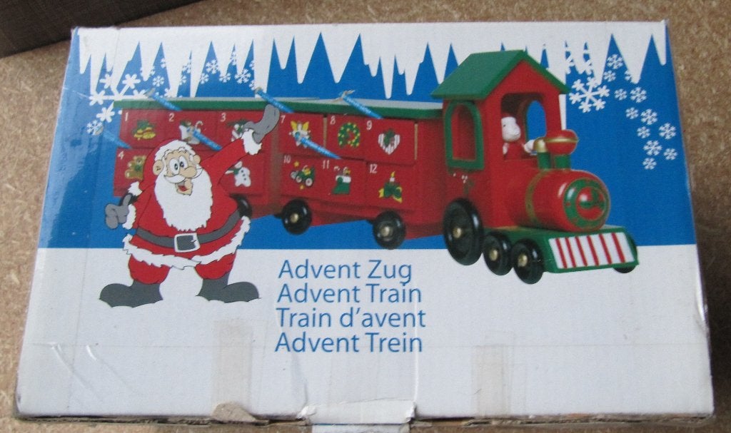 HOUTEN ADVENT KERSTTREIN, Ophalen of Verzenden, Zo goed als nieuw