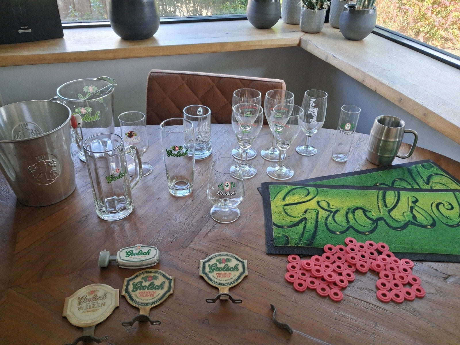 Diverse Grolsch Artikelen: Glazen, Bierpul, IJsemmer en meer, Verzamelen, Ophalen of Verzenden, Gebruikt