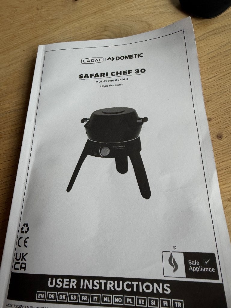 Cadac safari chef 30 ho de luxe gasbarbeque, Tuin en Terras, Ophalen, Zo goed als nieuw, Cadak