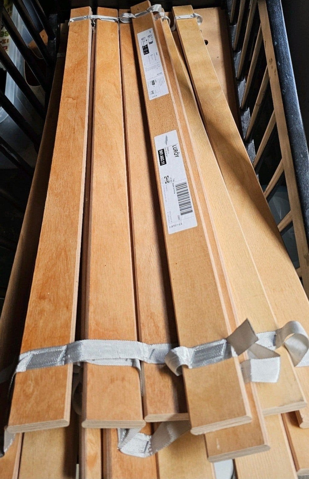 IKEA LURÖY Lattenbodem 90x200 cm, Ophalen, 90 cm, Eenpersoons, Wit