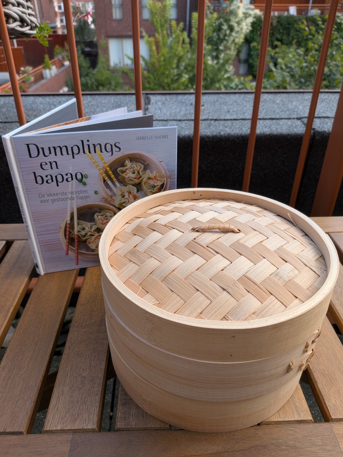 Stoommandje bamboe 20 cm, Ophalen, Zo goed als nieuw, Hout