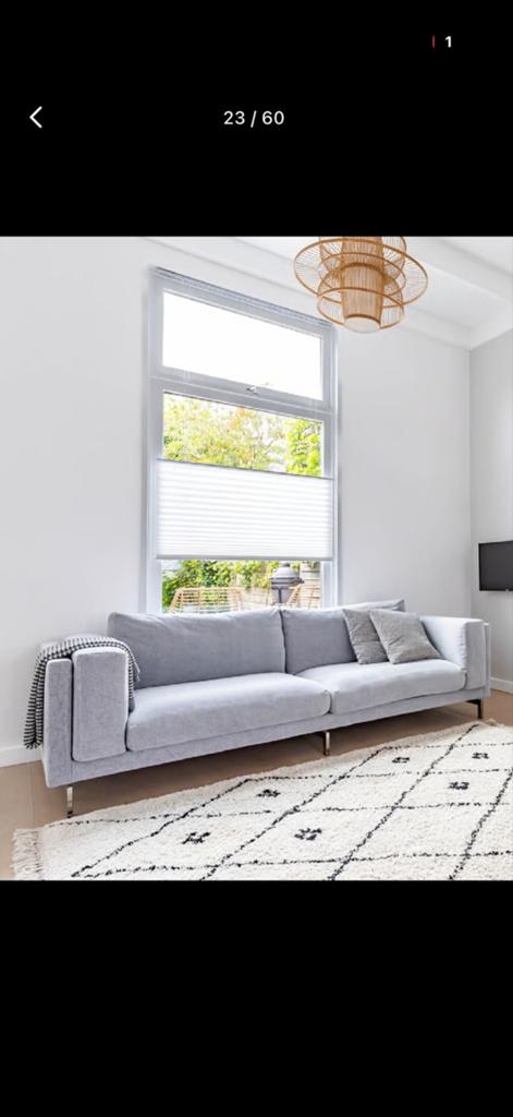 GRATIS: Ikea Nockeby 3-zits grijs, Ophalen, Gebruikt, Driepersoons, 75 tot 100 cm