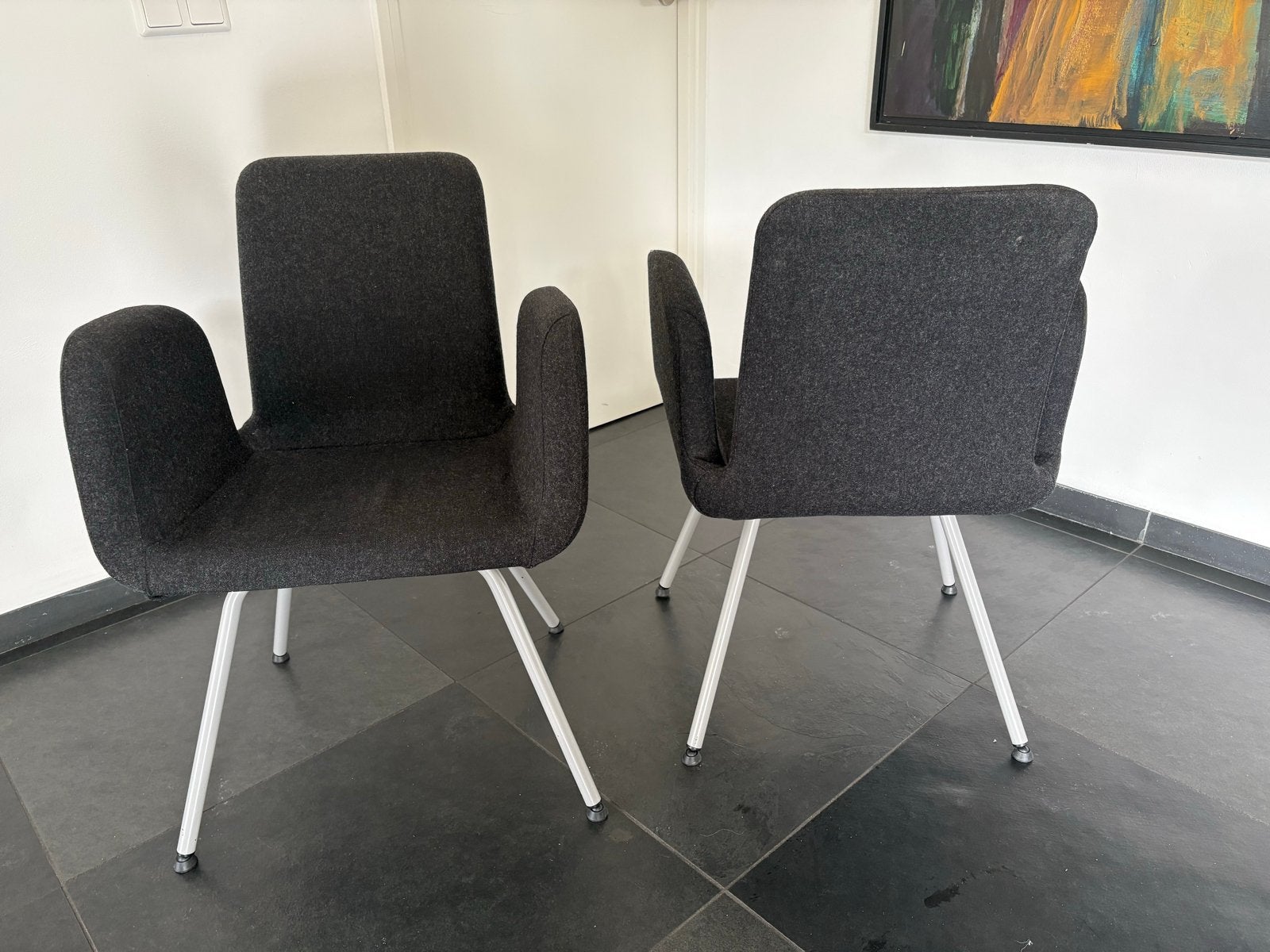 Set van 2 IKEA Patrik stoelen - Mia Gammelgaard design, Ophalen, Gebruikt, Twee, Metaal