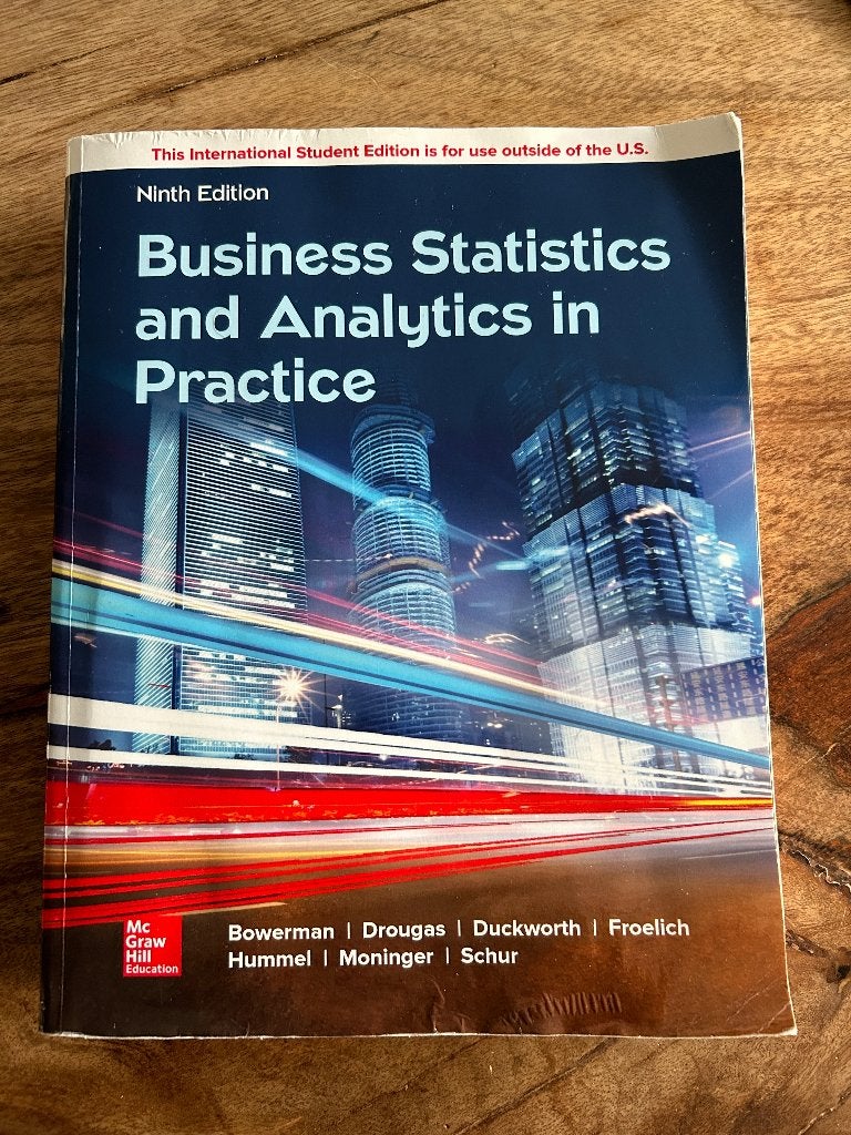 ISE Business Statistics and Analytics in Practice, Boeken, Ophalen of Verzenden, Beta, Gelezen, WO