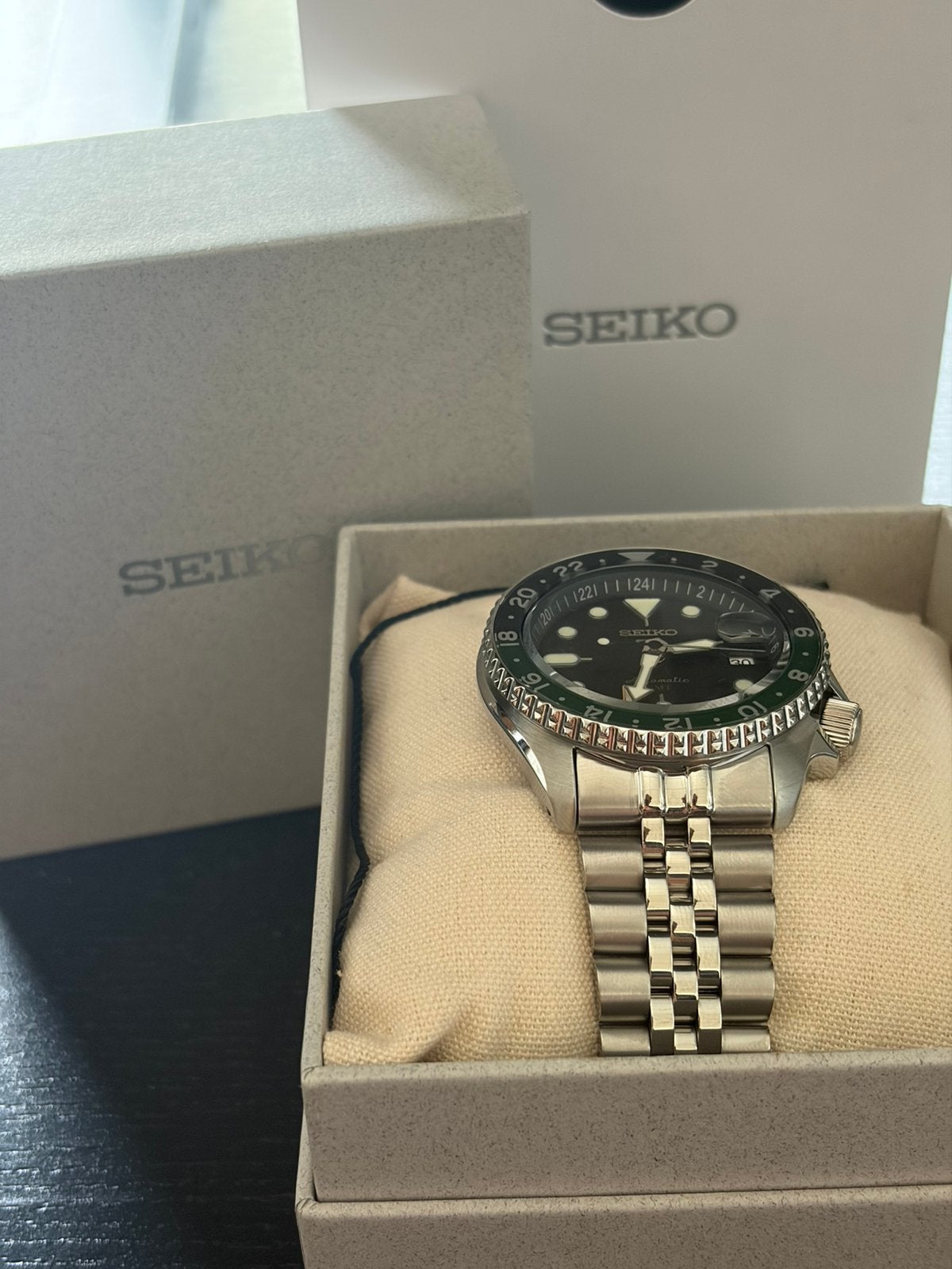 Seiko 5 Sports GMT SSK035K1 “Sprite” | NIEUW | Full Se, Sieraden, Tassen en Uiterlijk, Horloges | Heren, Ophalen of Verzenden
