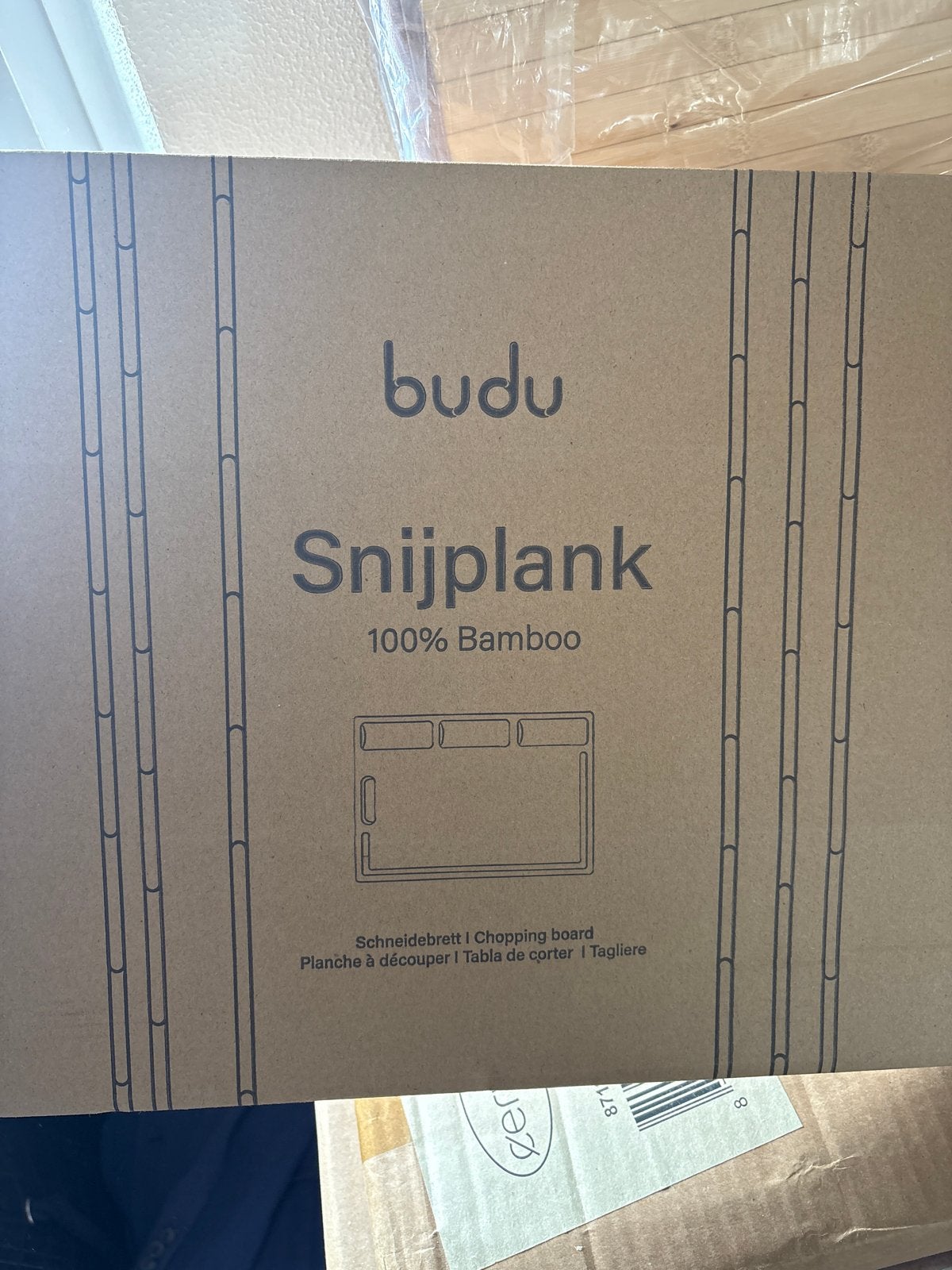 Budu Snijplank 100% Bamboe - 40x30x2 cm, Ophalen, -, Hout, -