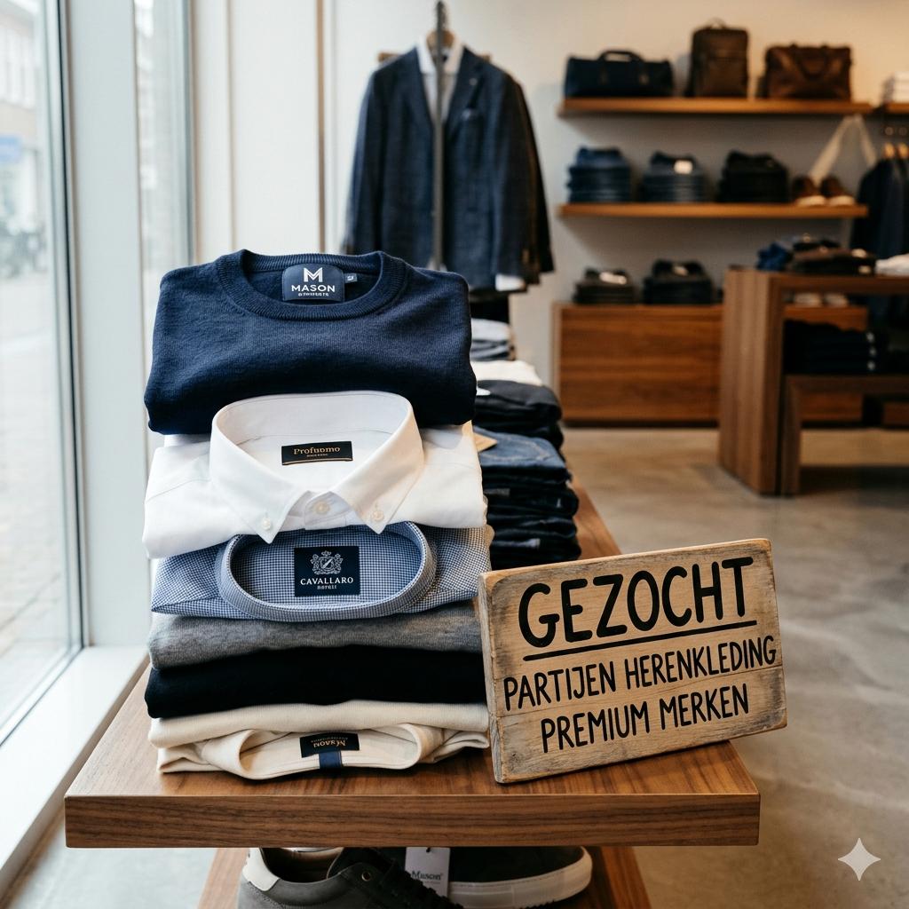 GEZOCHT - Partij herenkleding ( NIEUW/GEBRUIKT*), Ophalen of Verzenden, Nieuw