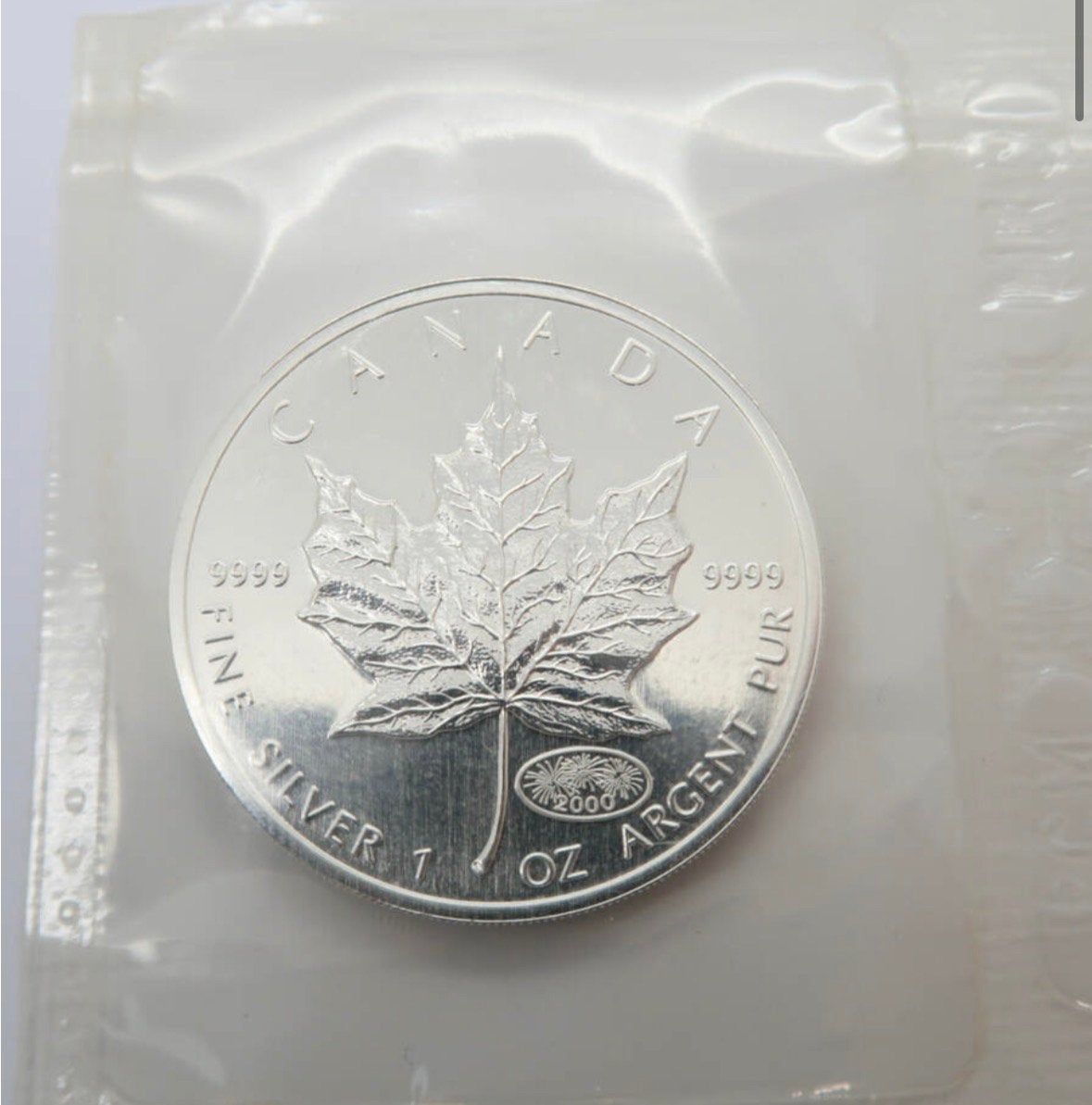 Sealed zilver - 2000 Canadese Maple Leaf 1 oz privy, Ophalen of Verzenden, Zilver