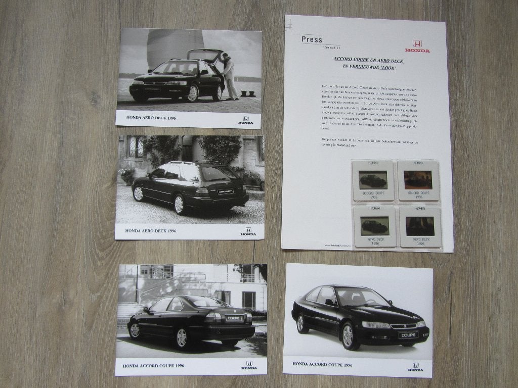 Honda Accord Coupe en Aerodeck Press Information 1996, Honda, Ophalen of Verzenden, Zo goed als nieuw, Honda