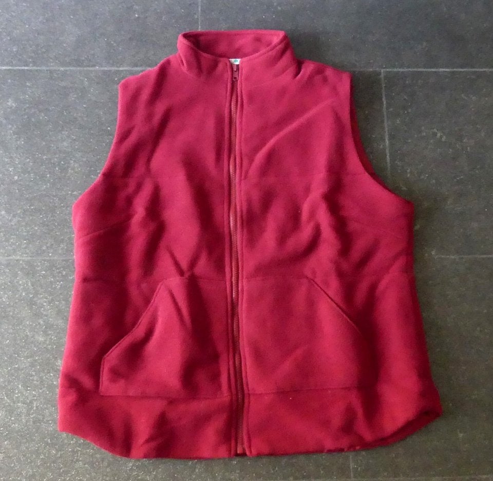 Staels-Costa fleecevest rood gevoerd bodywarmer fleece mt 42, Maat 42/44 (L), Ophalen of Verzenden, Gedragen, Staels-Costa